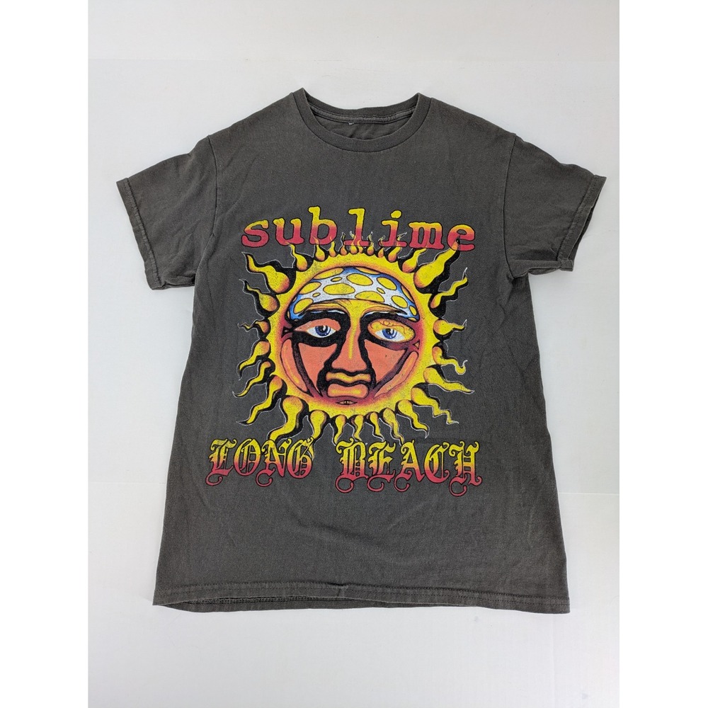 Sublime Graphic T-Shirt Mens Small (est) Charcoal Gray Sun Long Beach Band Tee S